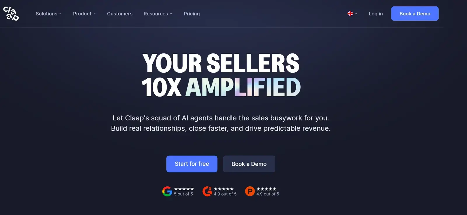 Claap homepage