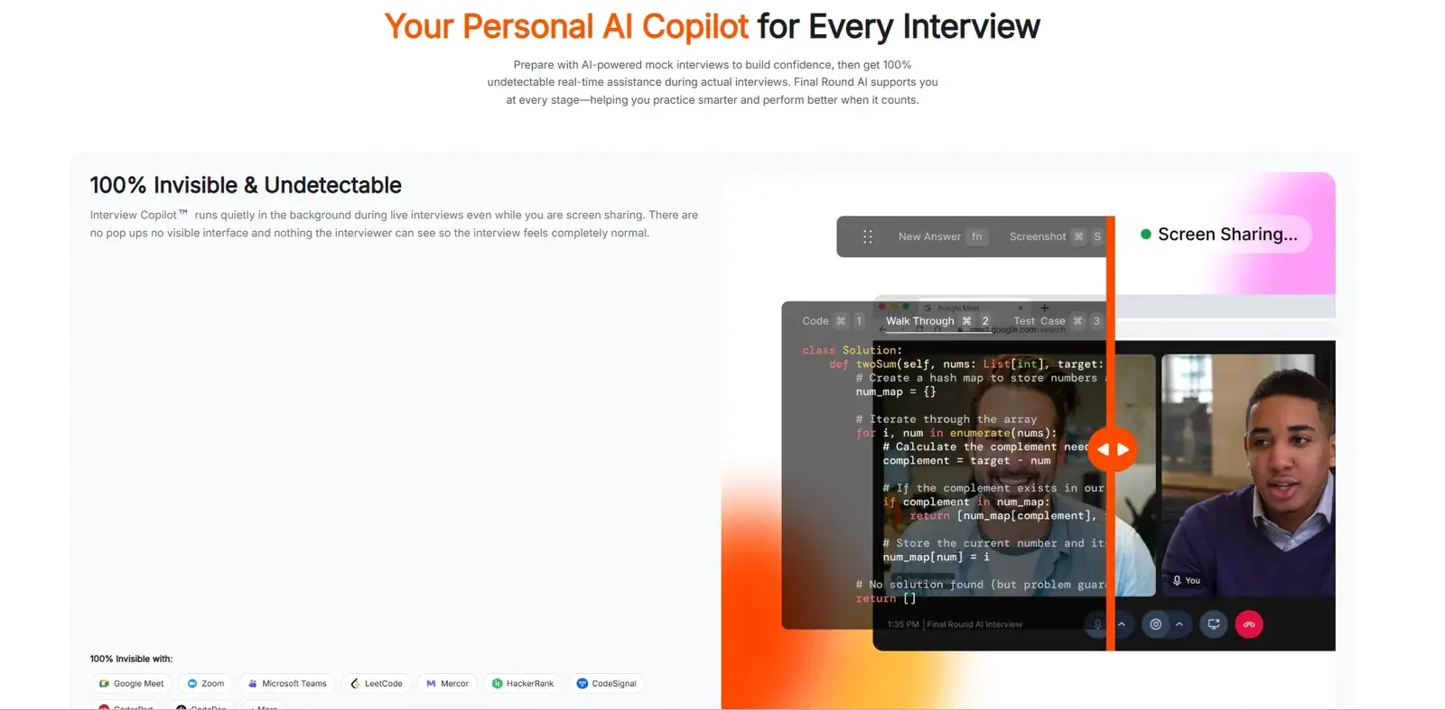 Final Round AI interview copilot
