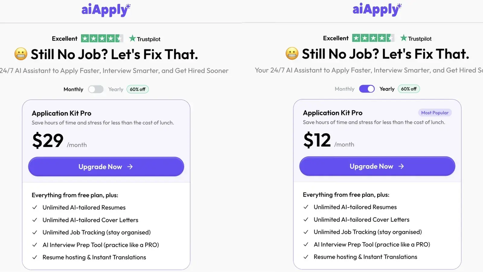 AI Apply desktop pricing