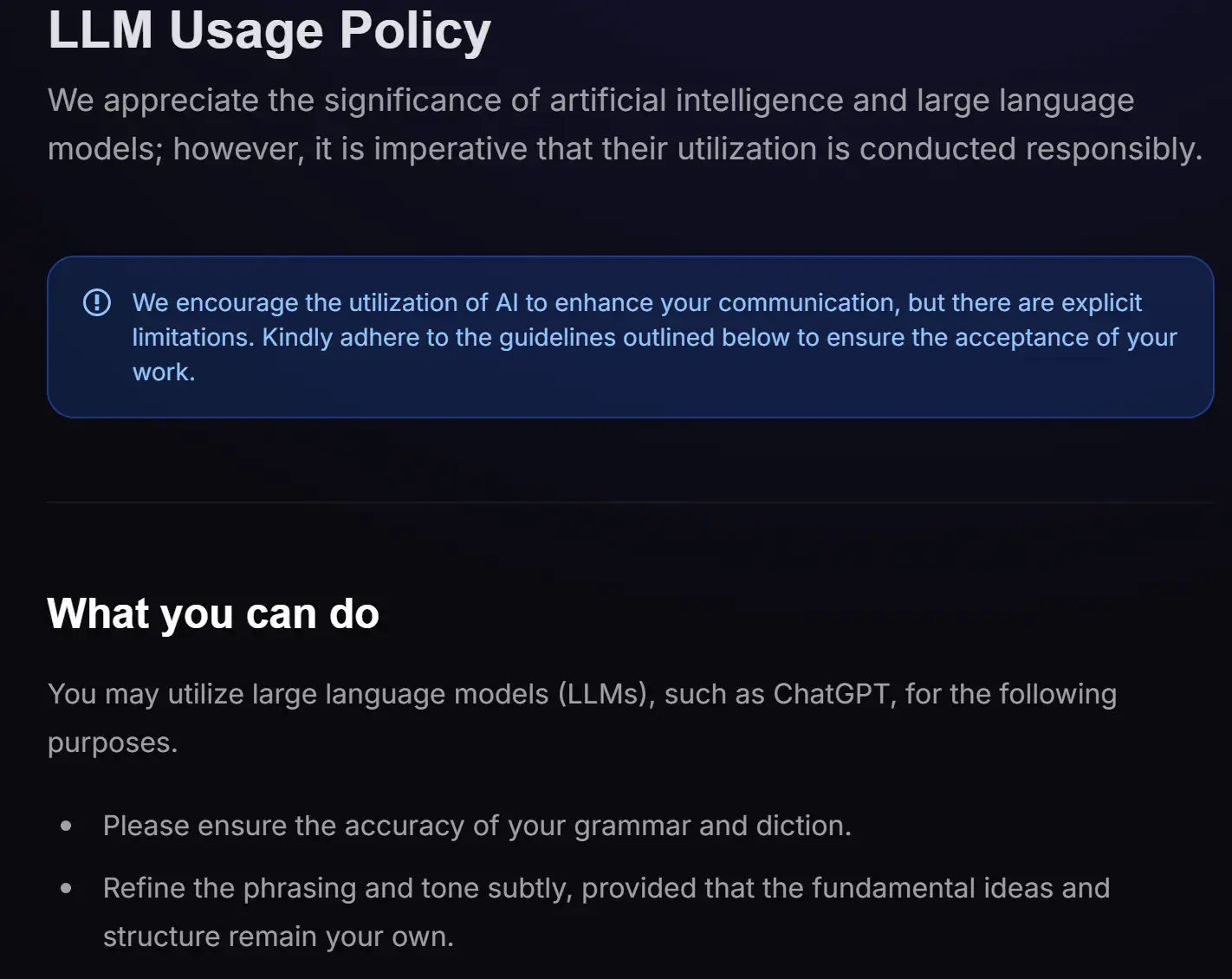 Mercor's LLM usage policy