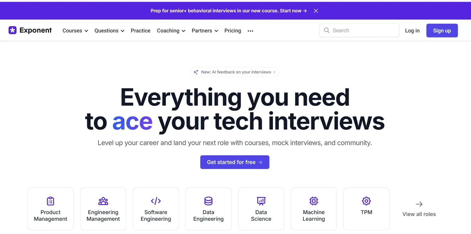 Exponent homepage