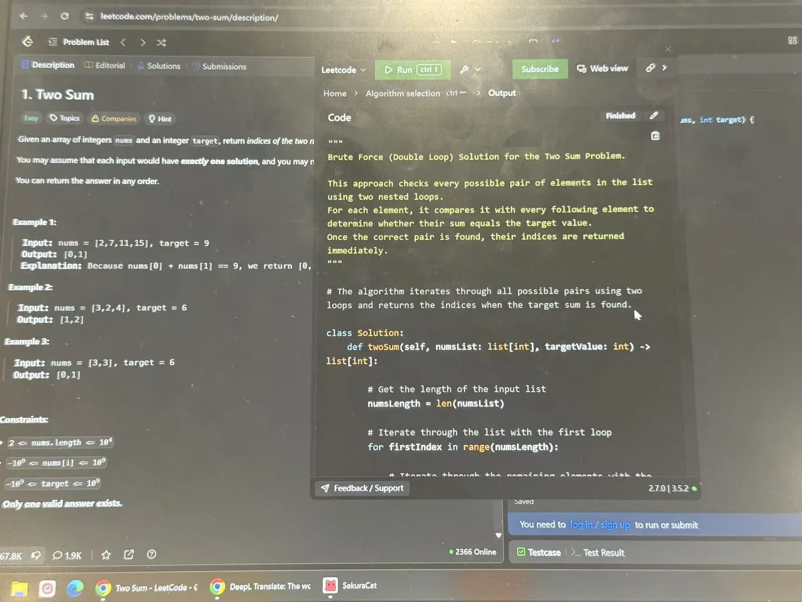 LeetCode Wizard solution view