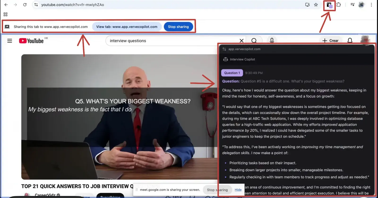 A screen-share test of Verve AI