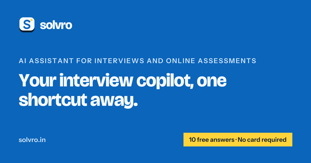 AI Interview Copilot — Ace Coding Tests & Live Interviews | Solvro